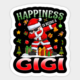 Happiness Is Being A Gigi Santa Christmas Sticker